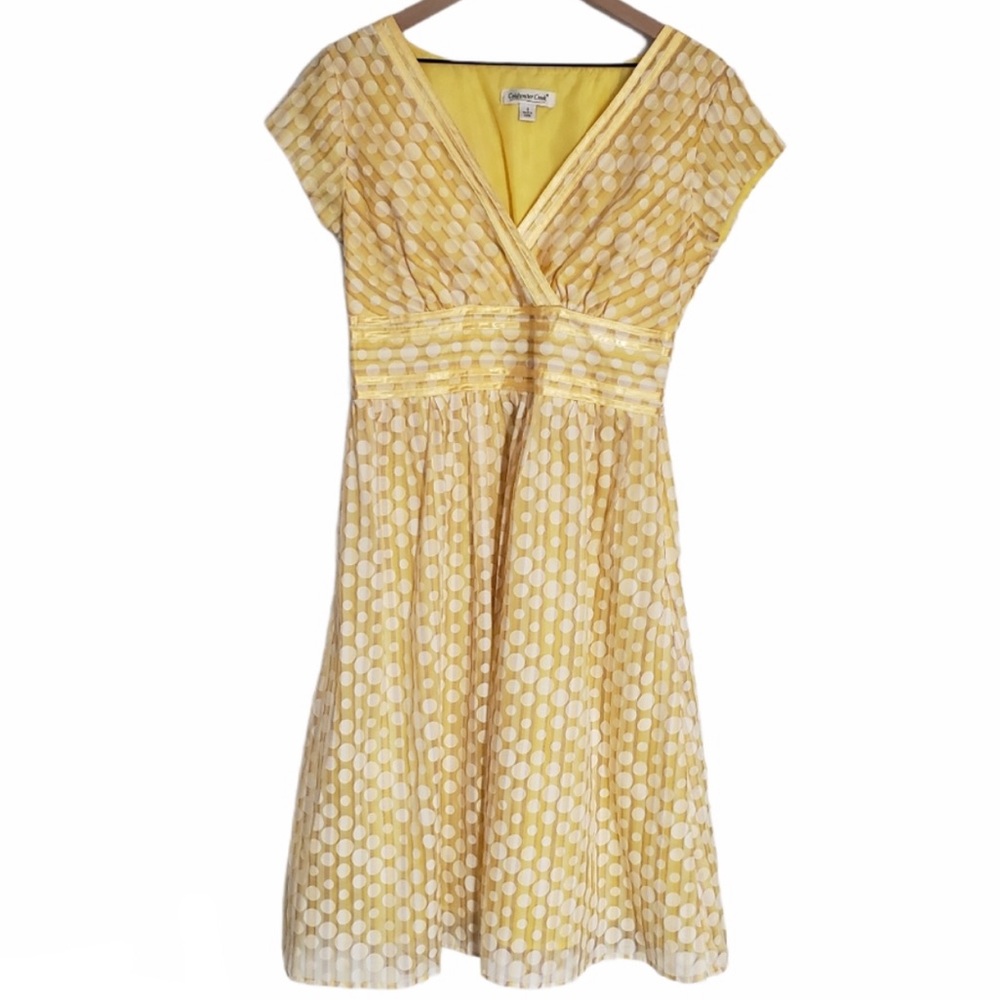 Coldwater creek dress yellow size 6